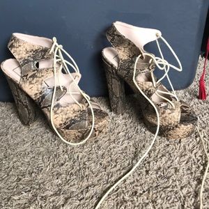 Snake skin heels